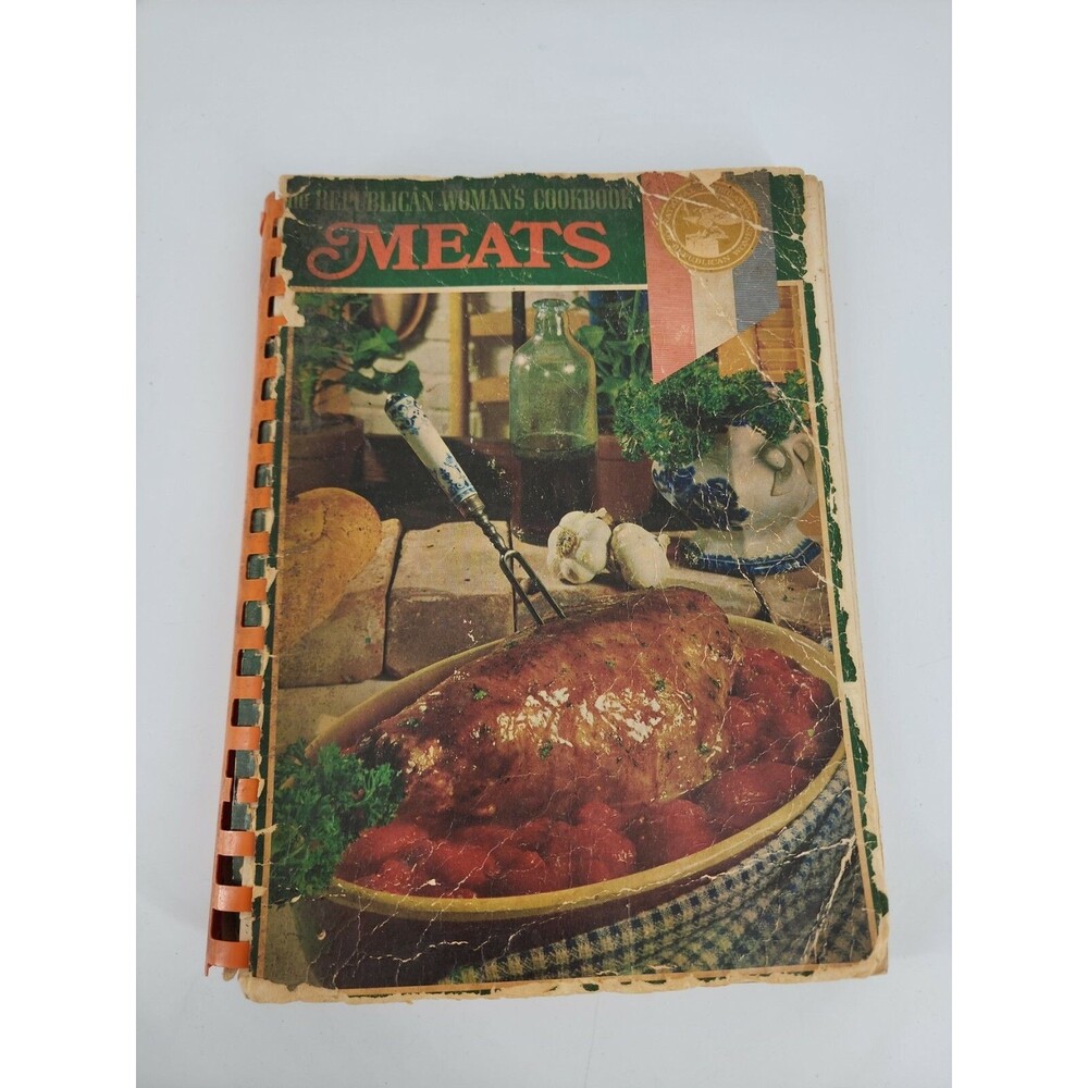 1969 The Republican Woman's Cookbook Meats Vintage Spiral Paperback